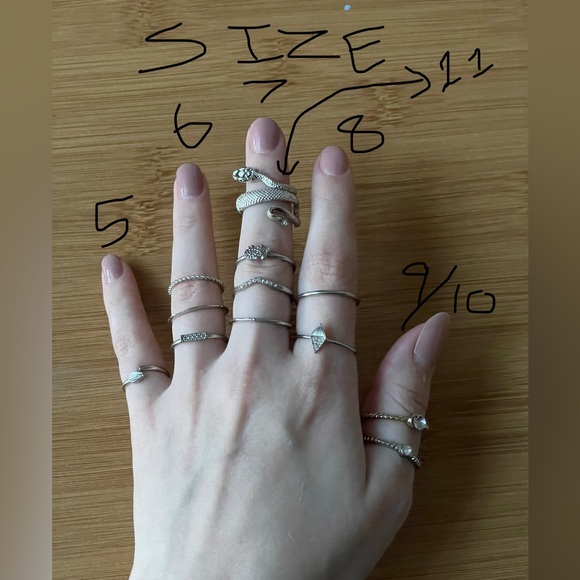 Silver tone/alloy LoT of 12 rings | really pretty 🤩 - Picture 13 of 13